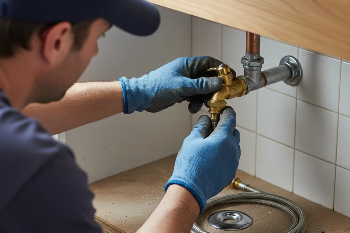 Shutoff valve and fitting work during Emergency Plumbing in Palisades Park
